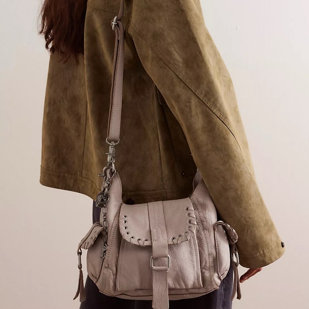 Free People Baby Leigh Distressed Pearl shoulder bag